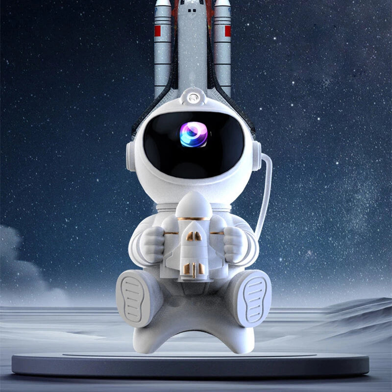 LED Astronaut Projection Lamp With Bluetooth Speaker Rocket Astronaut Starry Sky Lamp Atmosphere Lamp Night Lamp Gift Ornaments