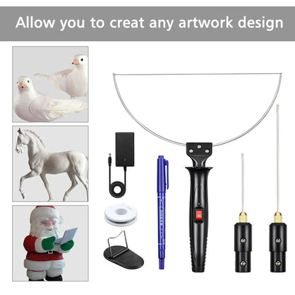 Electric Foam Cutter GOCHANGE Electric Cutting Machine Pen Tools Kit US Plug 100-240V /18W Styrofoam Cutting Pen with Electronic Voltage Transformer Adaptor For Foam Cutting, Holes Digging, Details Handling