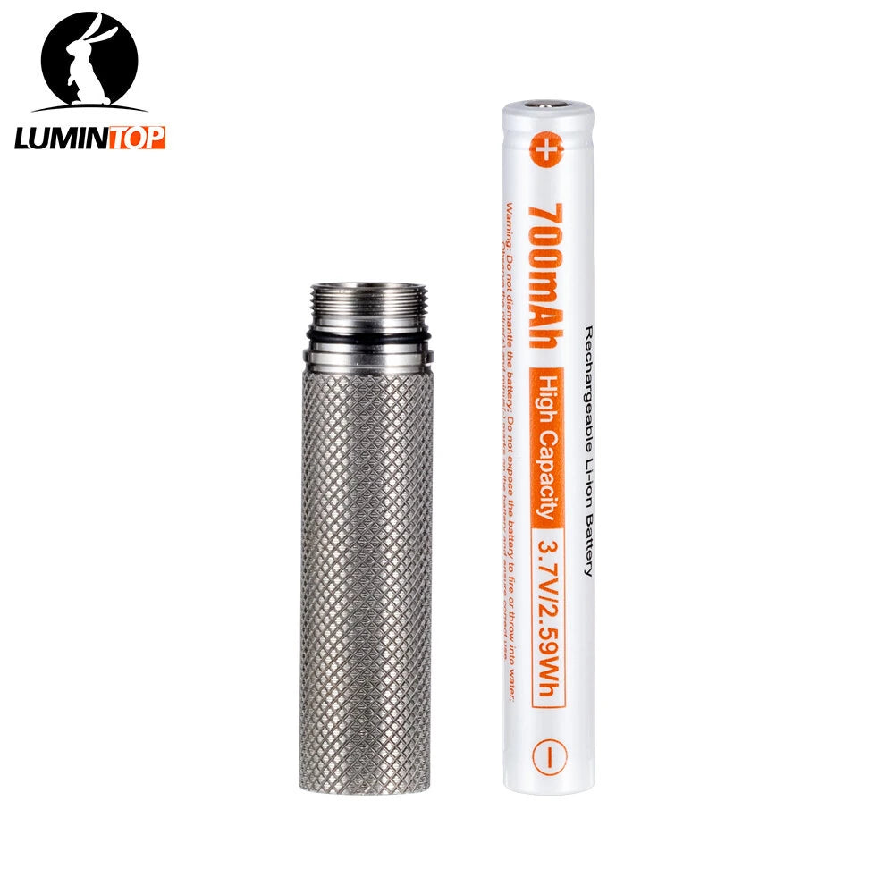Lumintop GT NANO V3.0 700LM 400M Titanium EDC LED Keychain Flashlight 10280/10750 Li-ion Battery Mini Torch, Type-C USB Rechargeable Portable Camping Light Outdoor EDC Survival Tools
