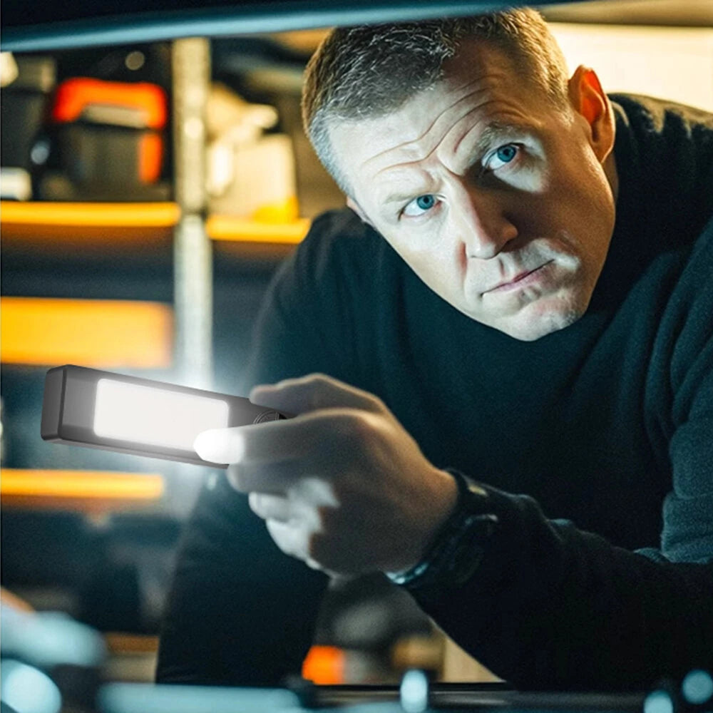 600LM Portable Flashlight UV Light 8 Lighting Modes Built In 1000mAh Battery Rechargeable Magnetic With Clip Emergency Torch Clip Pocket Light