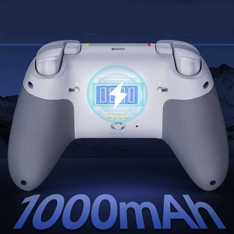 EasySMX X05pro Tri-mode Gaming Controller with Dual Hall Triggers RGB Effects Joystick Gamepad Four-zone Vibration Feedback 1KHz Polling Rate 1000mAh Video Game Controller