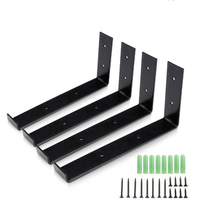 4PCS Wall Mounted Floating Shelves Holder DIY Storage Shelving Display Bracket