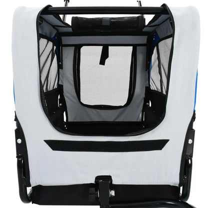 [EU] Pet Bike Trailer 91763 Dog Carrier for Dogs and Pets with Durable Frame Breathable Protective Net Pet Cart with 360 Rotation Wheel Design