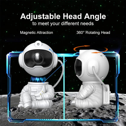 Elfeland LED Astronaut Starry Sky Lamp Atmosphere Projection Lamp Sitting Astronaut Remote Control Creative Bedroom Night Light