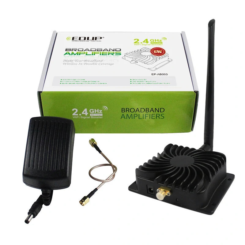 EDUP EP-AB003 Wifi Booster 2.4GHz 8W Wifi Power Signal Amplifier Router Range Extend Booster 6dBi Wireless Antenna Adapter 802.11b/g/n
