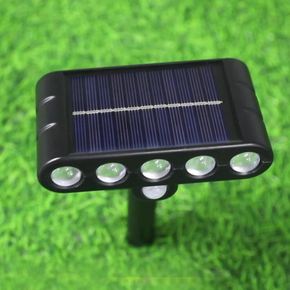 10W LED Solar Landscape Spotlight Outdoor IP55 Waterproof Adjustable 150 Angle 10W LED Auto On/Off Garden Pathway Lighting