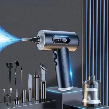 Handheld Portable Digital Dust Blower 50000rpm Blowing And Suction Integrated Air Pumping Vacuum Cordless Dust Blower with LED Light