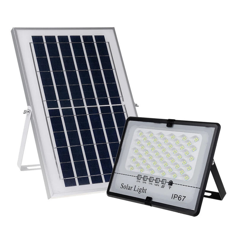 77LED~410LED Solar Floodlight With Remote Controller Outdoor Garden Security Light