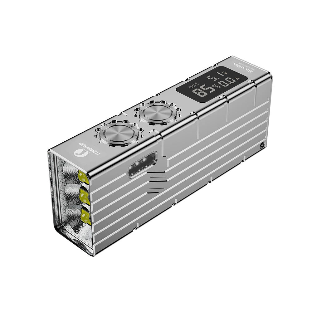 Lumintop Moonbox 10000 Lumens LED Screen 21700 Flashlight with Sideliht TYPE-C USB Rechargeable Flood Portable Clip Torch Transparent Version / Side Light Version