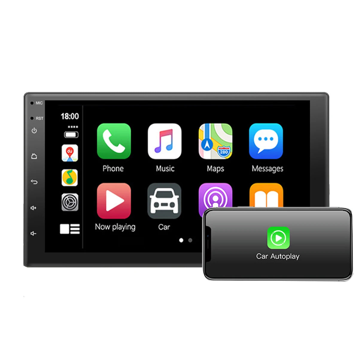 YUEHOO YH-D110-B 7 inch 2Din 360 Camera Android 12.0 Car Stereo Radio MP5 Player 2.5D IPS Screen 8 Core GPS DSP WIFI BT5.0