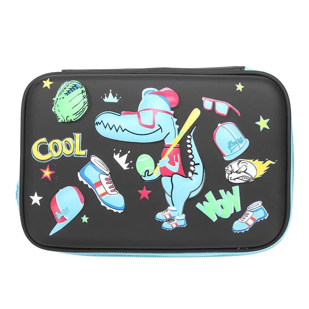 EVA Cartoon Pencil Case Pen Bag Large Mermaid Crocodile Dinosaur Pencil Box Kids School Students Stationary Gifts