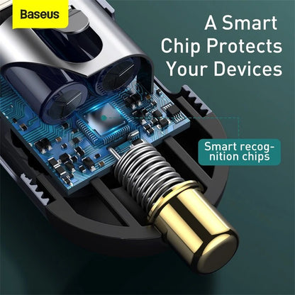 Baseus 120W Lighter Splitter QC 3.0 PD 3.0 USB Car Charger PD 20W Quick Charging For Iphone Car USB Socket Adapter