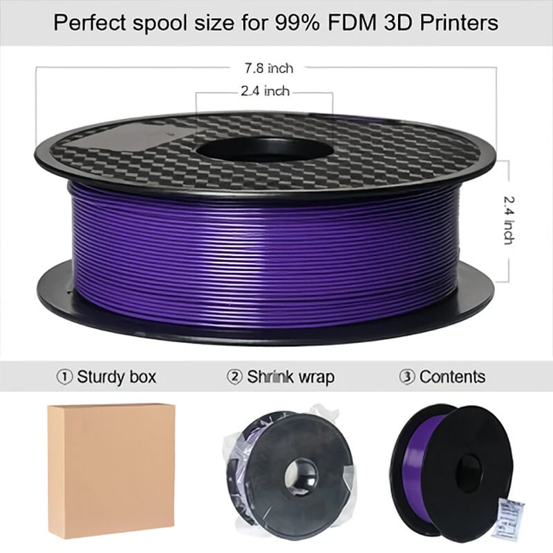 5pcs/10pcs 1kg/roll 700-001-0431 GEEETECH PLA Purple 3D Printer Filament for 1.75mm FDM 3D Printers