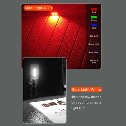 Lumintop GT NANO 5.0 1400LM EDC LED Flashlight with RGB UV Sidelight Come With 2pcs 10280 Battery USB TYPE-C Rechargeable Mini LED Torch Compact EDC Survival Tools