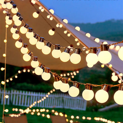 5m 20LED/ 10m 40LED Globe String Lights Portable Battery & USB Powered Waterproof Warm Glow For Camping Tent & Party Decoration