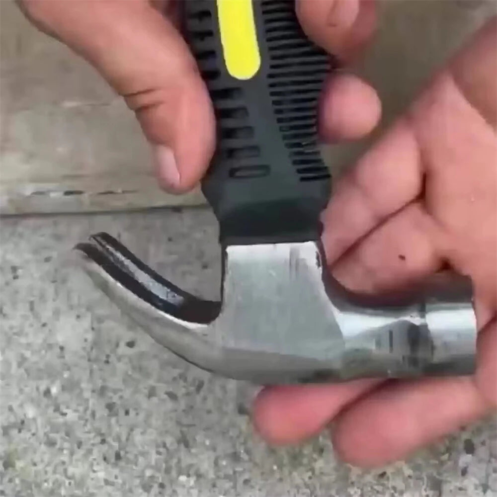 Mini Ramshorn Hammer Carbon Steel 160mm Lightweight Ergonomic Handle Multifunctional Portable Carpentry Window Breaking Hand Tool