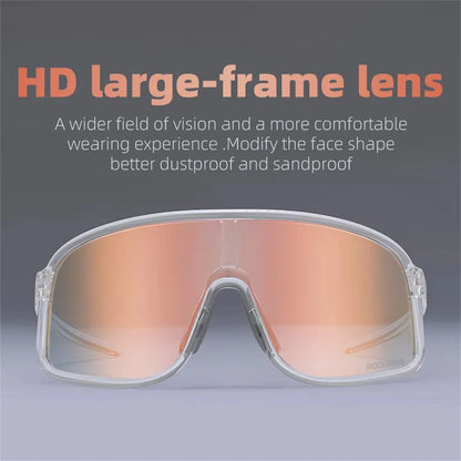 ROCKBROS SP350 Photochromic Cycling Goggles Anti-Fog HD Large-frame Lens Outdoor Sports UV400 Protection Sunglasses