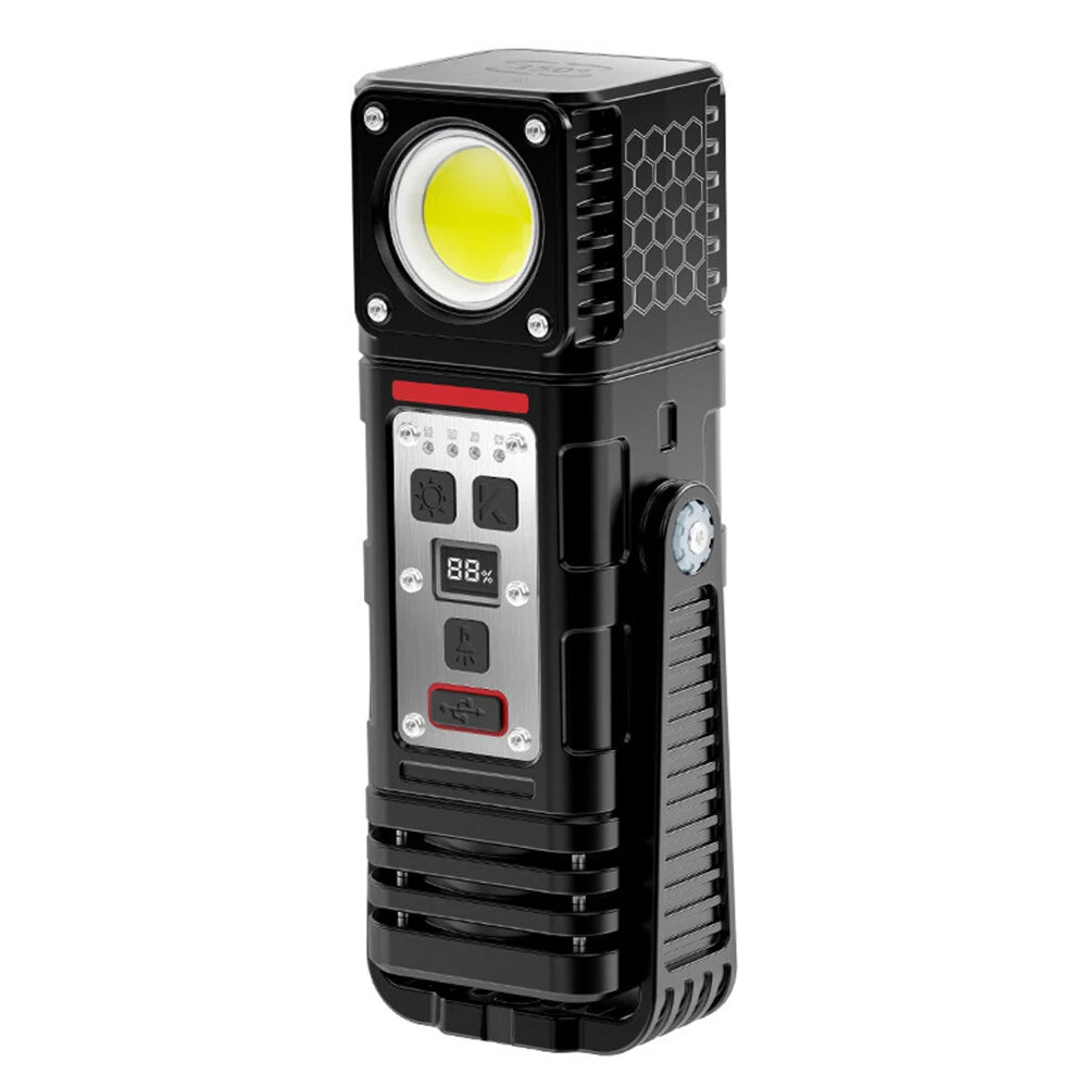 Bikight 3000LM 800M COB Flashlight Ajustable Angle USB Rechargeable Powerful Lamp with 8000mAh 21700 Battery Outdoors Portable Magnet Mini Work Light For Hiking Camping Working