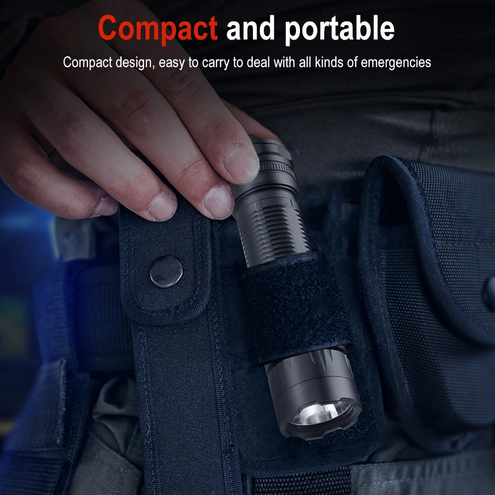 SEEKNITE ST13 1800 Lumens Compact EDC LED Flashlight USB Rechargeable Tactical Mini Torch, 5 Modes Super Bright IPX6 Waterproof for Camping Outdoor Emergency