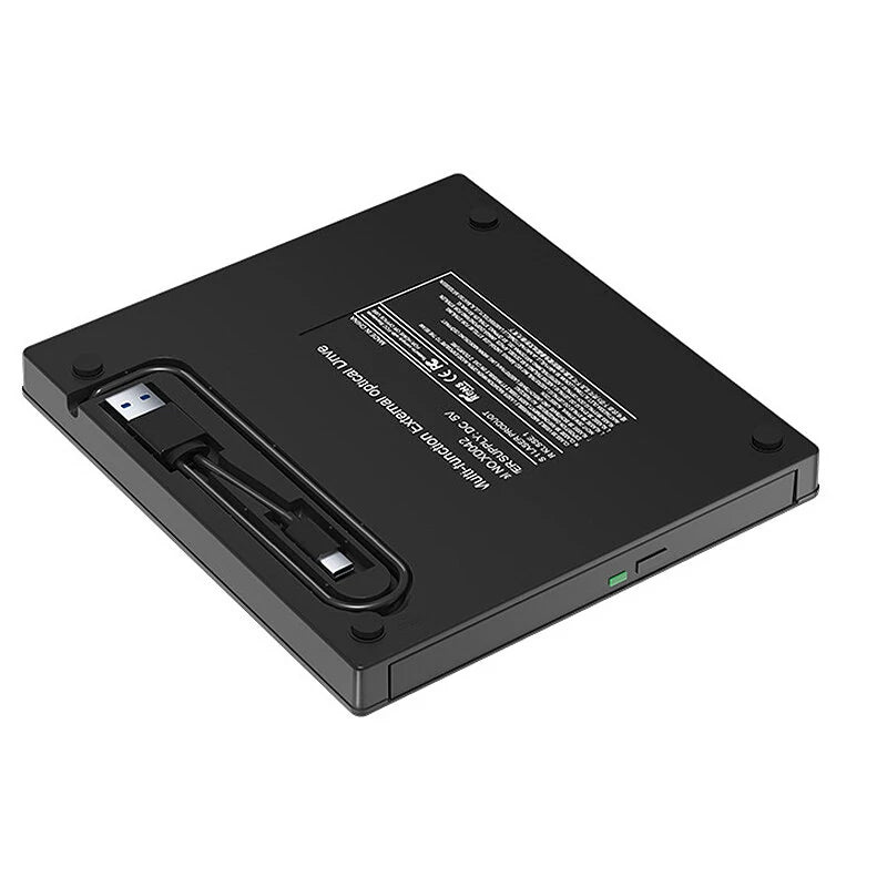 7 in 1 External CD/DVD Drive CD Burner with 2 USB/Type-C Ports USB 3.0 Portable CD/DVD Burner 1 TF/SD Card Slots Optical Drives for Laptop PC DVD Burner