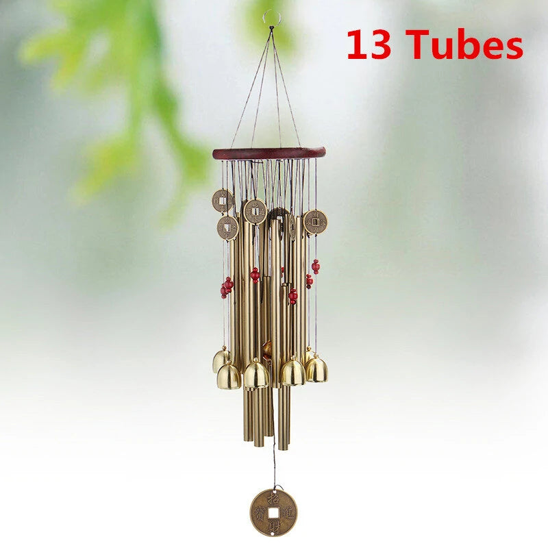 Solid Wood Bronze Metal Air Volume Multi-tube Anti-rust Copper Alloy Wind Chime