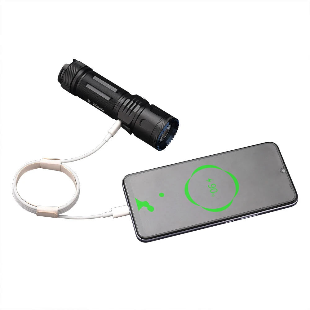 Fitorch P26GT 5000LM Ultra Bright 26650 Powerful Flashlight Type-C Rechargeable Multifunctional Strong LED Torch IPX8 Waterproof for Camping Hiking Outdoor Adventures