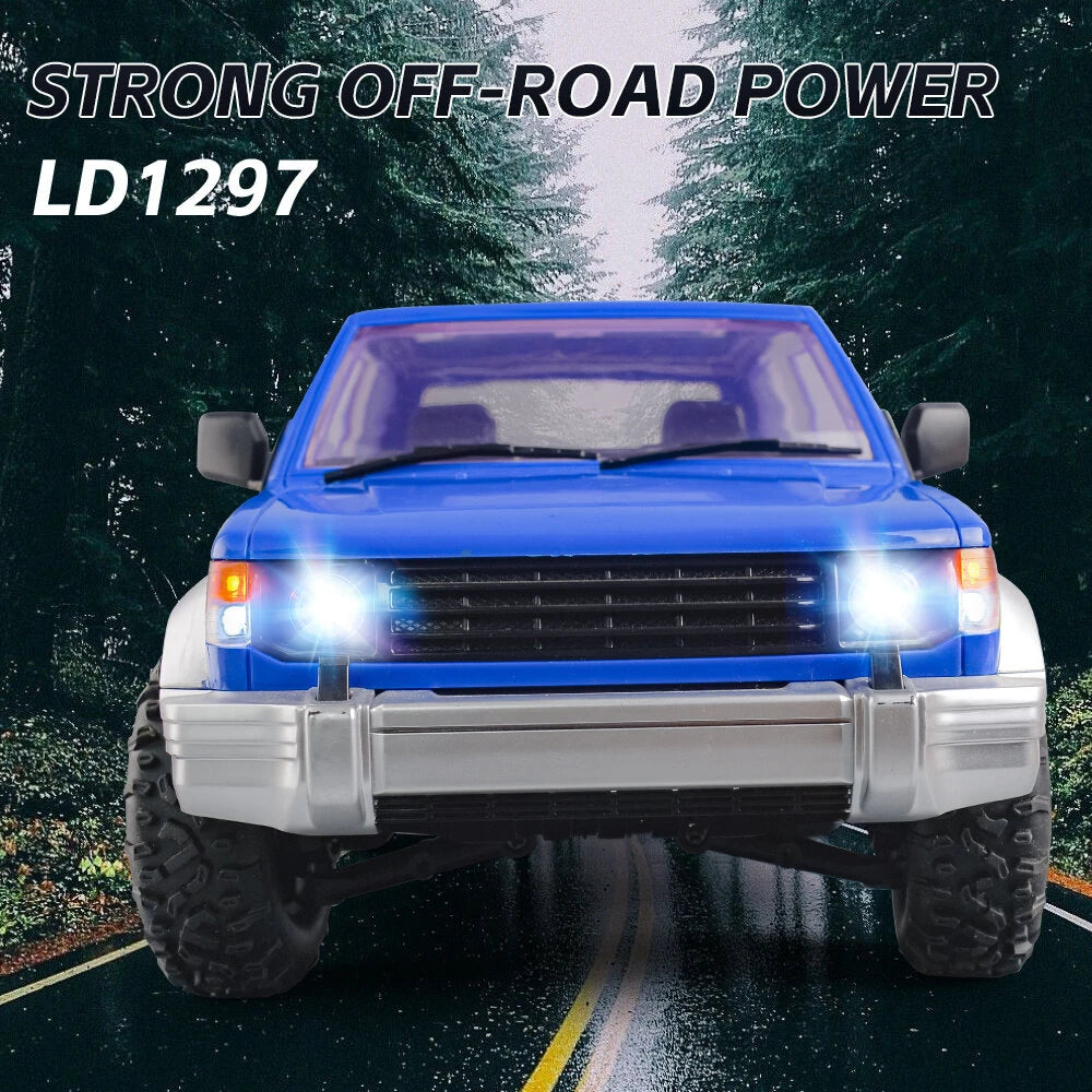 LDRC 1297 RTR Pajero 1/14 4WD RC Car LED Light Off-Road Truck Climbing Rock Crawler Full Proportional Vehicles Models Remote Control Toys