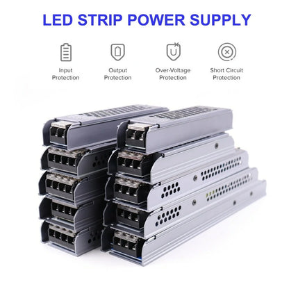 AC/DC 12V 24V Transformer 100W LED Driver Power Supply Super Thin A/D Converter for LED Strip Light Bulb