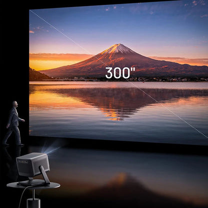 [EU Direct] Dangbei DBOX02 Pro 3D 4K Laser Projector 2000 ISO Lumens Android TV with Auto Focus Keystone Dual 12W Speakers Built-in Stand for Home Cinema Entertainment