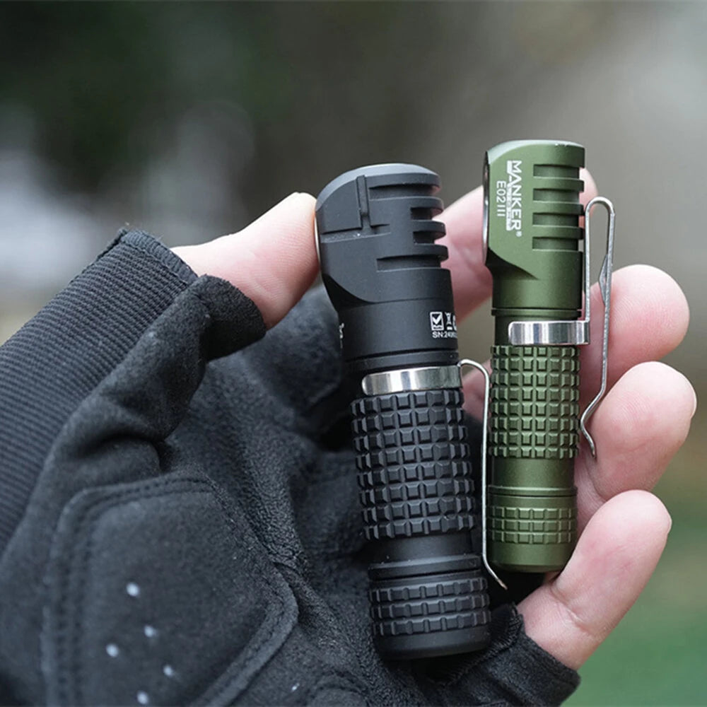 Manker E02 III 560 Lumen EDC Pocket Flashlight LED Torch Light 10440/AAA Battery Power Flashlight Mood Light with Magnetic Tail