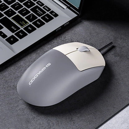 SHIPADOO S310 Wired Office Mouse 1200 DPI USB Plug and Play Silent Click Ergonomic Mice
