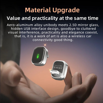 BABAOLONG Smart Car Connected Box Wireless Android Auto CarPlay BT 4.2 Chip 5.8GHz Dual-Band SOC Compact Plug and Play Hidden USB Design Safe Driving Voice Assistant