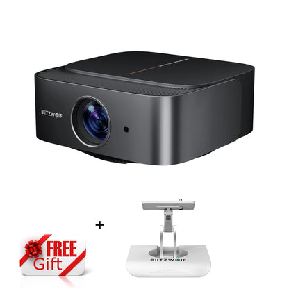 Blitzwolf V10 3" LCD Projector 120-Inch Screen Wireless Cast Screen 5G-WIFI Dual Bluetooth5.1 Electric Focus UP&Down Keystone Correction Home Theater Outdoor Movie Lights Outdoor