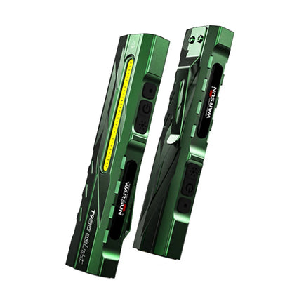 Warsun T9pro 1300LM Ultra-Bright Flashlight EDC Blade Portable Aluminum Alloy Torch with Red Laser & UV Light for Outdoor Lighting