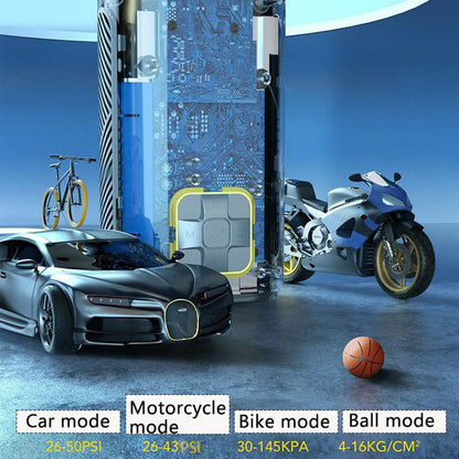 TUERBB T-AP71 150PSI Portable Cordless Inflatable Pump Car Air Compressor Tire Inflator with Digital Display