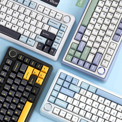 AULA F75 80 Keys Tri-mode Customized Mechanical Gaming Keyboard Hot Swappable RGB BT/2.4G/Type-C 75% Layout Wireless Gaming Keyboard Gasket Structure