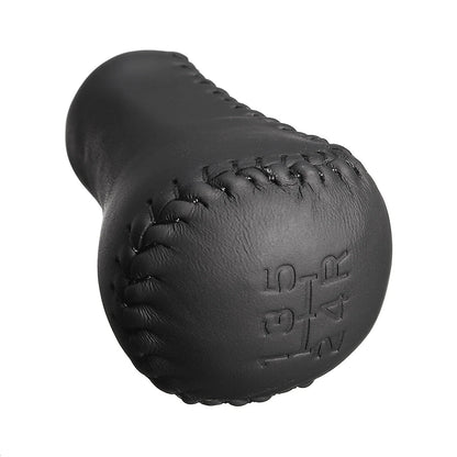 For Toyota Lexus Scion 5 Speed PU Leather Car Gear Shift Knob Stick Head Black