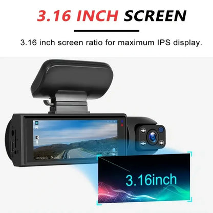 1080P Car Dual Lens Dash Cam Front And Inside Camera with IR Night Vision Loop Recording Wide Angle Car DVR Camera M8
