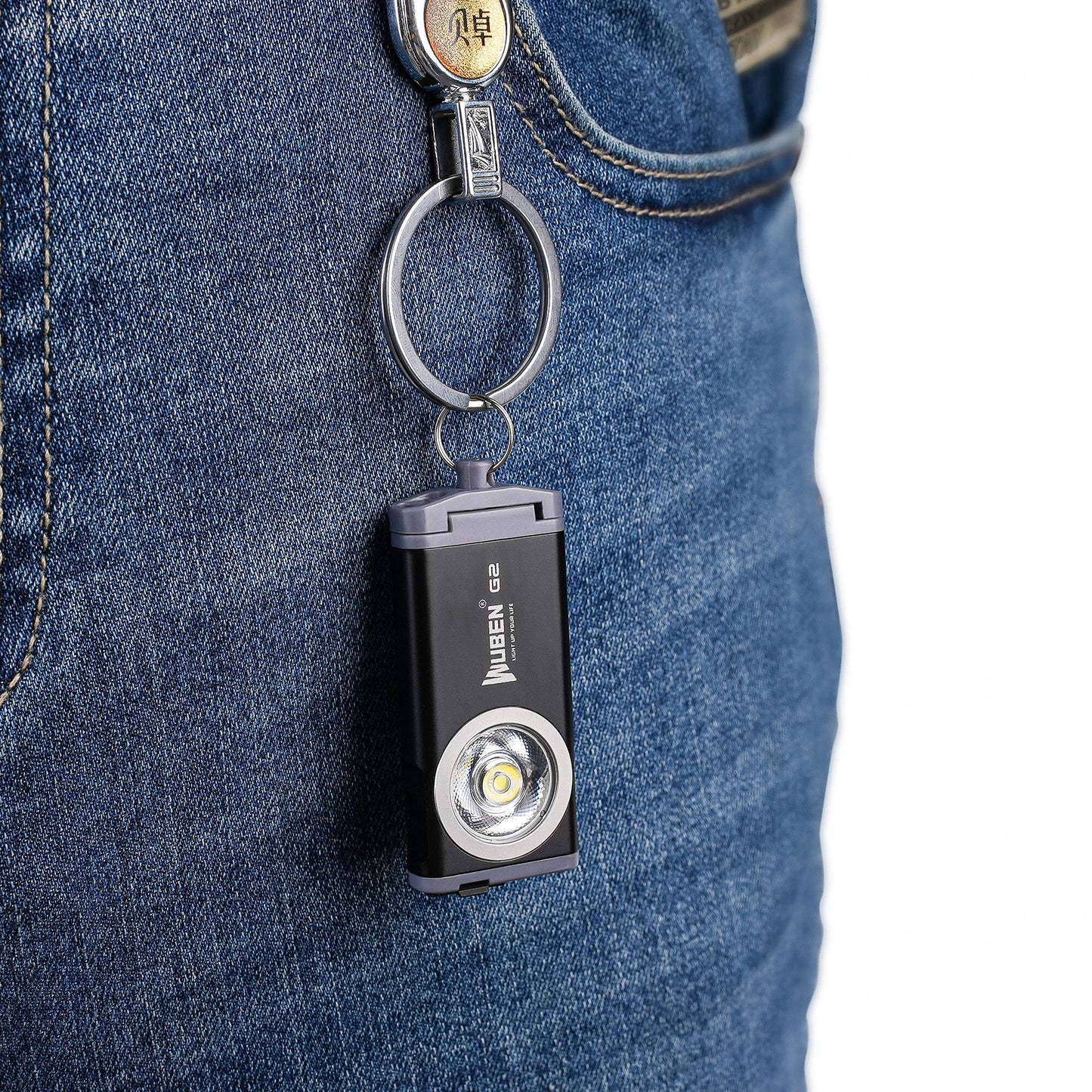 WUBEN G2 P9 500LM Quick-release EDC LED Keychain Flashlight Magnetic Tail Type-C Charging Super Wide-angle Floodlight Keychain Lamp Work Light With Back Clip