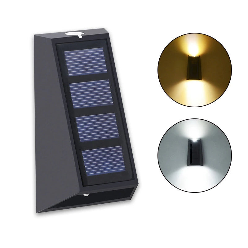 Solar Wall Lights Outdoor Waterproof Decorative Garden Lights RGB / Dual-Color Garden Decorative Fence Lights