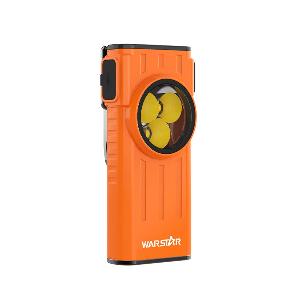 Warstar WT3 260LM EDC LED Keychain Flashlight With White Red Light Type-C Rechargeable Portable Mini Torch Work Light with Magnet for Camping Hiking and Emergency Use