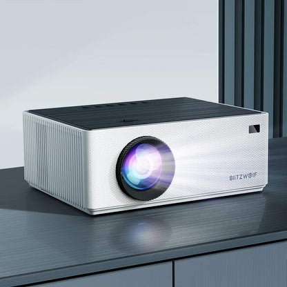 BlitzWolfBW-V8 FHD Projector LCD LED Android 11.0 OS 480ANSI Lumens 4D Keystone Correction Dual-5G WIFI 4K Decoding Digital Zoom Mini Portable Projector Outdoor Movie