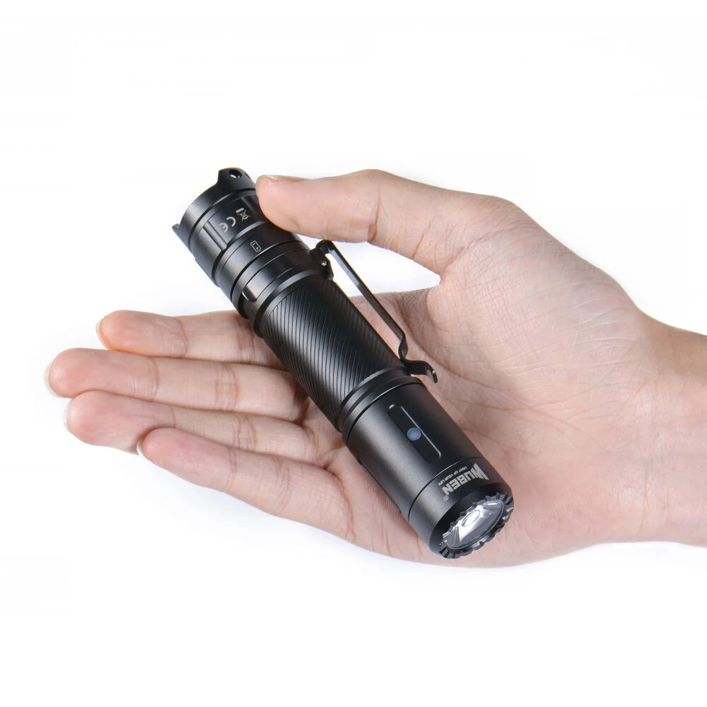 WUBEN C3 1200LM High Powerful Rechargeable Mini Flashlight with 18650 Battery Compact Waterproof Lantern for Camping EDC Self-protection LED Torch