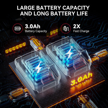 Andeman Cordless Pressure Washer with 2 x 3.0Ah Batteries, 800 PSI 1.5 GPM Portable Pressure Washer with 6 in 1 Nozzles, Power Washer for Cars, Fences, Driveways, Home, Patios