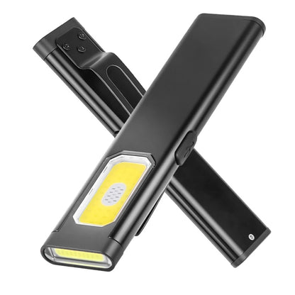 Multi-functional Super Bright LED Mini Flashlight Dual Source USB Rechargeable Work Lamp High Brightness For Camping Hiking Magnetic Back Clip Light for Work Emergency