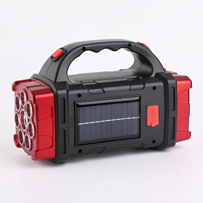 Portable Solar LED Flashlight With COB Work Lights USB Rechargeable Handheld Camping Light 4 Lighting Modes Outdoor Powerful Solar Torch Light