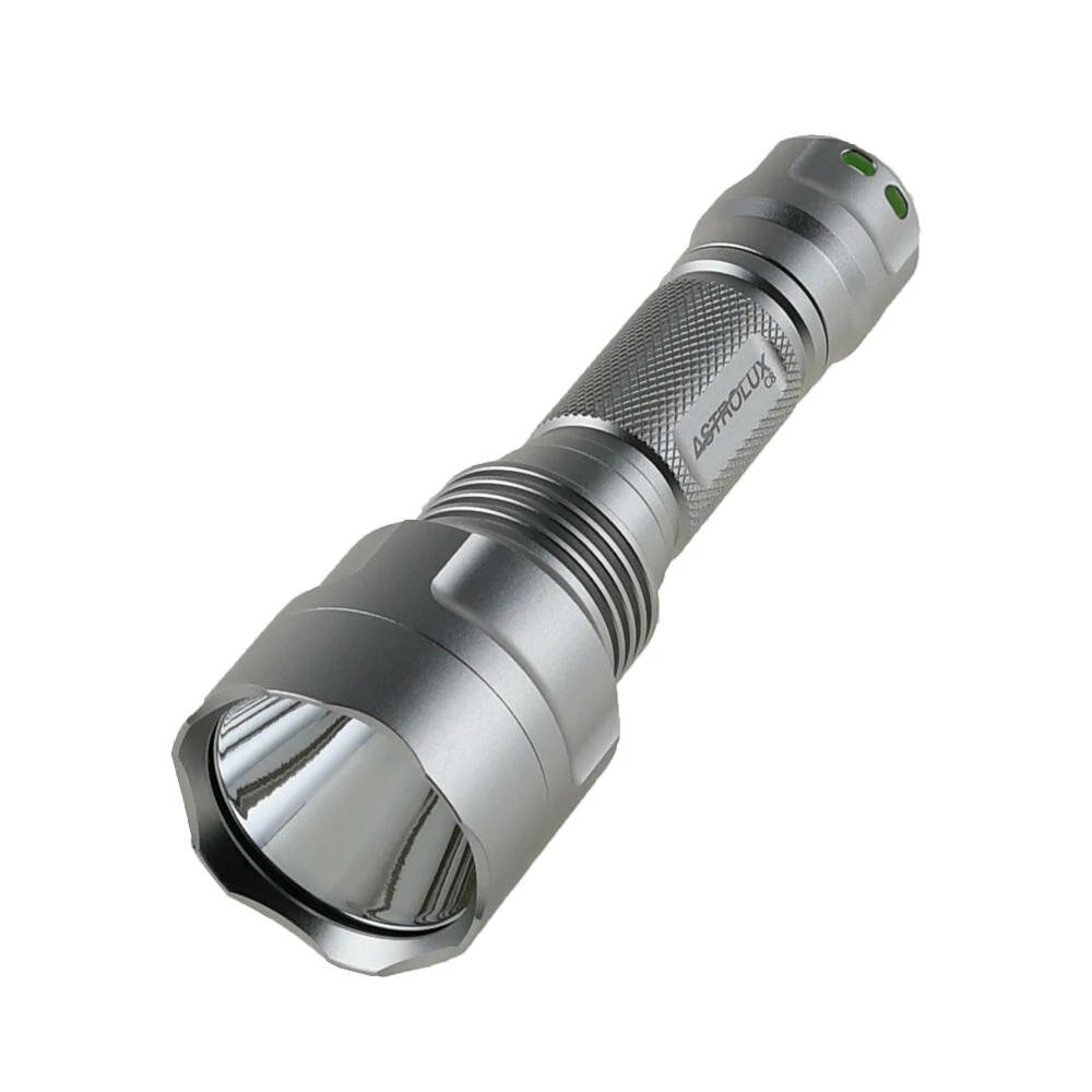 Astrolux C8 SST40 2200LM 7/4modes A6 Driver Tactical LED Flashlight + 1Pcs Astrolux E1825 2500mAh 18A 3.7V 18650 Li-ion Battery, Long Thrower 18650 Mini Torch