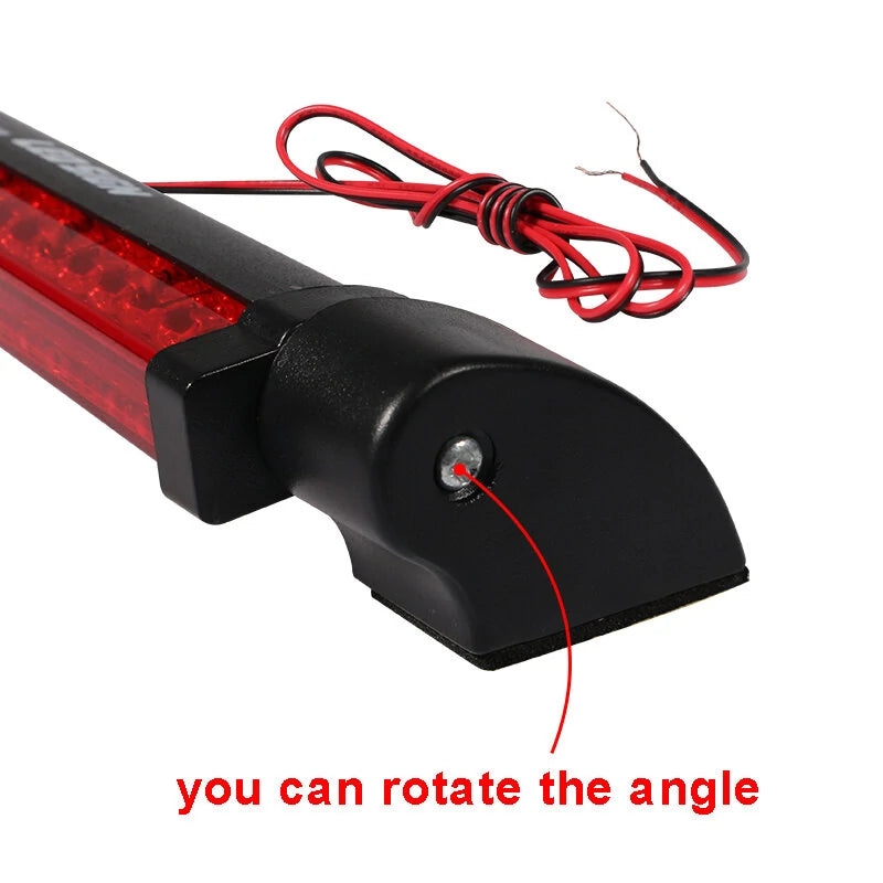 12V 27cm 32LED Red Car LED Third Brake Lights Bar Rear Parking Signal Lamp Truck High Mount Stop Warning Light Universal