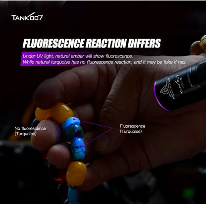 TANK007 UV03 High Power UV 365nm LED Flashlight NDT EDC Portable Blacklight Powerful Torch Detector