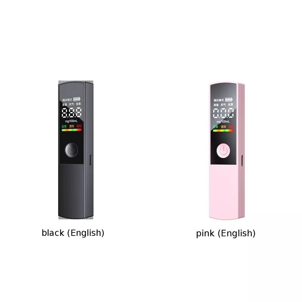 Portable High-Precision Alcohol Tester Breathalyzer Contactless Breath Sampling Home Car Breathalyzer with LED Display
